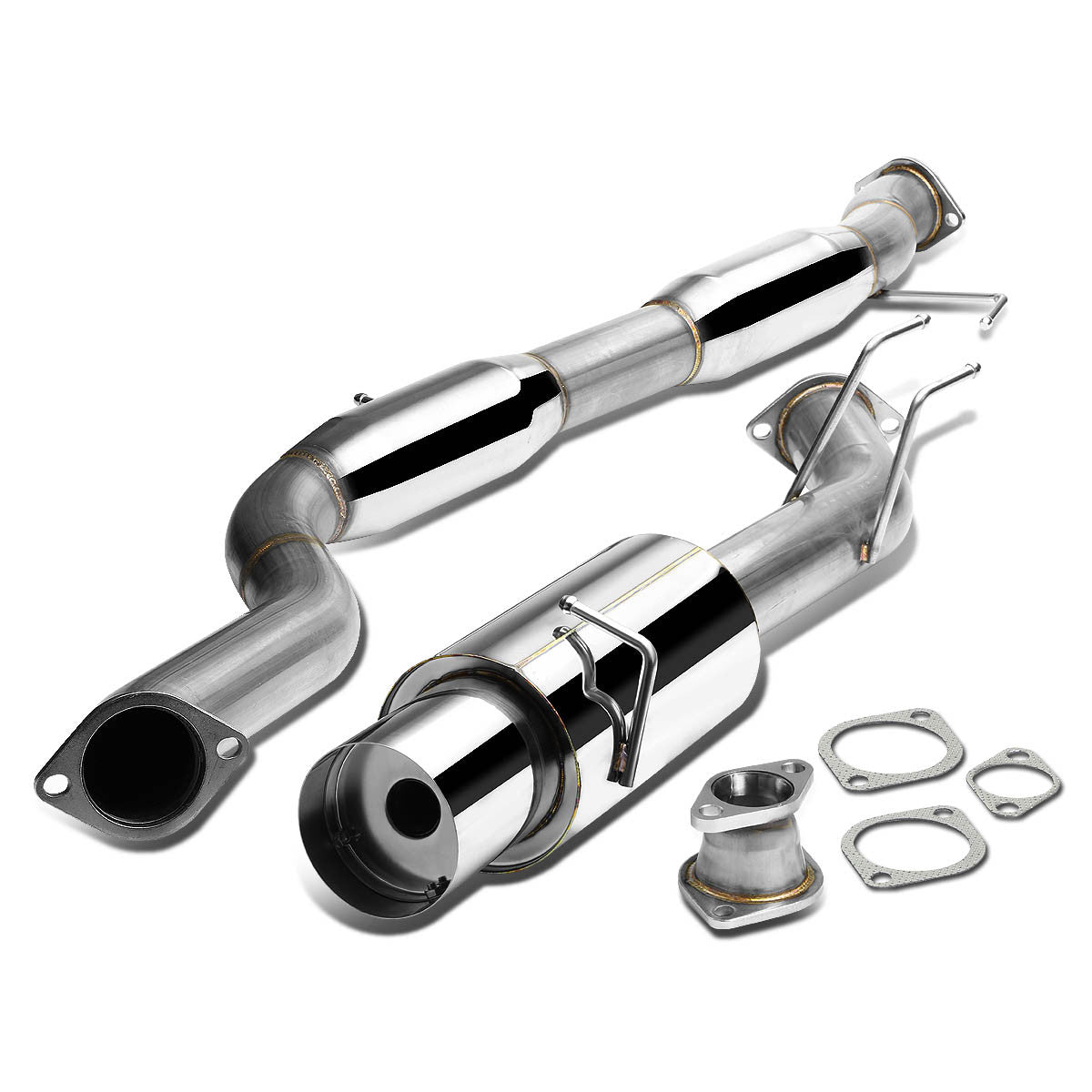 J2 Engineering, 90-94 Mitsubishi Eclipse GSX Eagle Talon Tsi AWD Catback Exhaust w/4.5 in. OD Muffler Tip