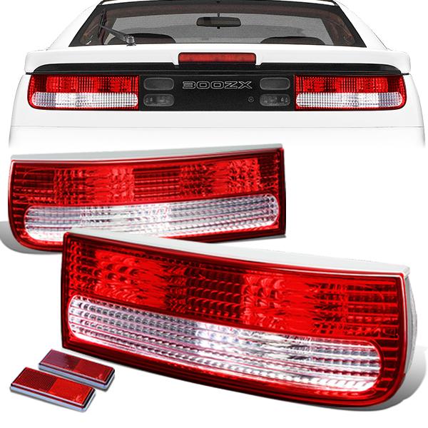 Nuvision Lighting, 90-96 Nissan 300ZX Rear Brake Tail Lights - Red/Clear Lens