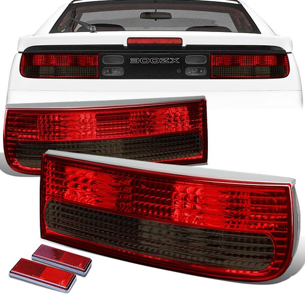 Nuvision Lighting, 90-96 Nissan 300ZX Rear Brake Tail Lights - Red/Smoked Lens