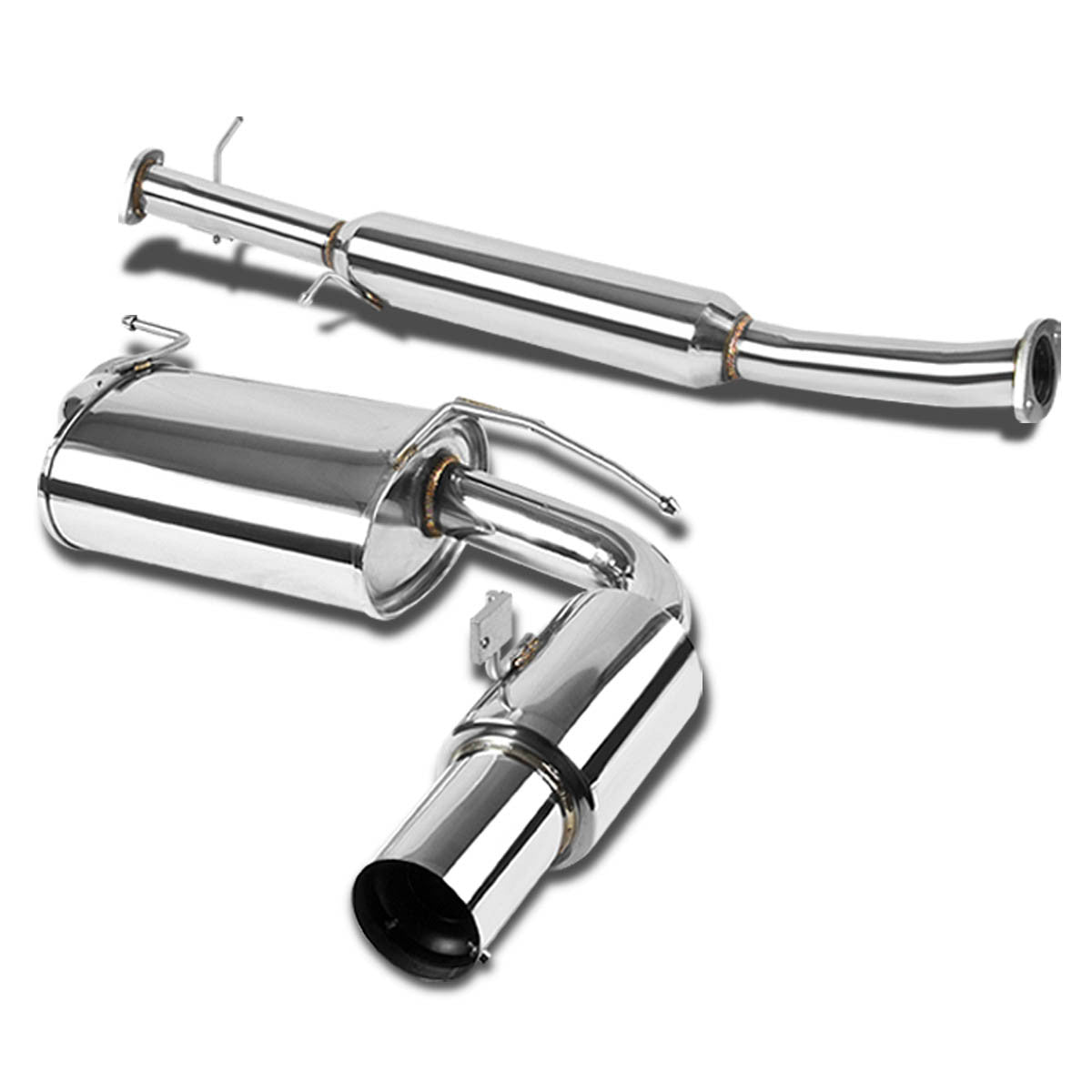 J2 Engineering, 90-97 Mazda Miata MX-5 NA 1.6L 1.8L Catback Exhaust w/3.5 in. OD Muffler Tip