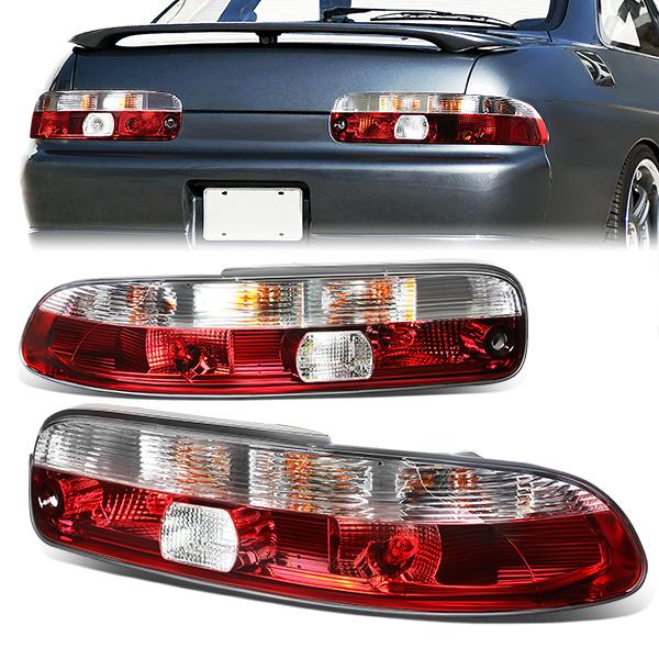 Nuvision Lighting, 92-00 Lexus SC300 SC400 Rear Brake Tail Lights - Red/Clear Lens