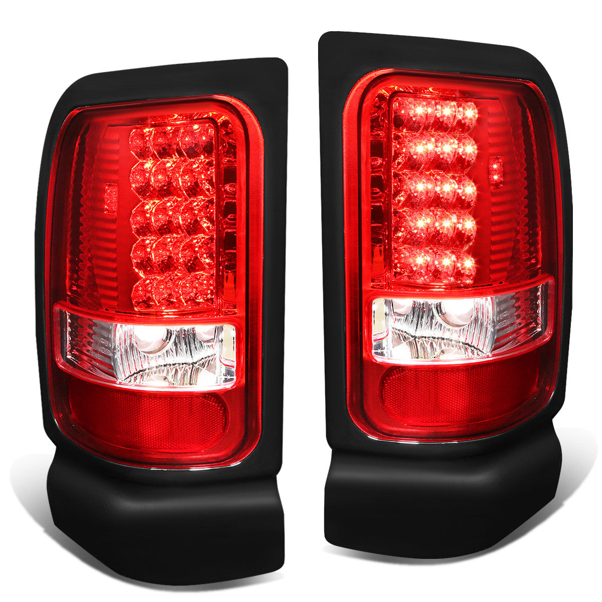 Nuvision Lighting, 94-02 Dodge Ram 1500 2500 3500 LED Rear Brake Tail Lights - Red