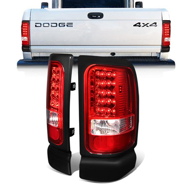 Nuvision Lighting, 94-02 Dodge Ram 1500 2500 3500 LED Rear Brake Tail Lights - Red