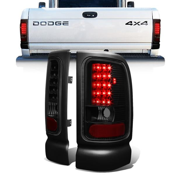 Nuvision Lighting, 94-02 Dodge Ram 1500 2500 3500 LED Rear Brake Tail Lights - Tinted