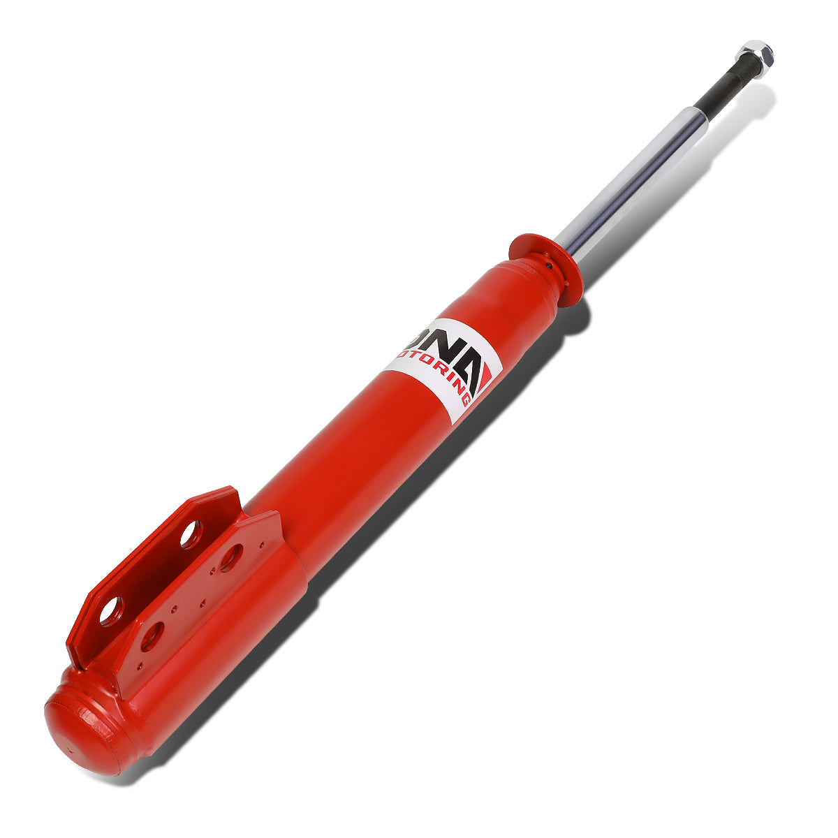 DNA Motoring, 94-04 Ford Mustang Front Gas Shock Absorber - Red - Stainless Steel - Factory Style