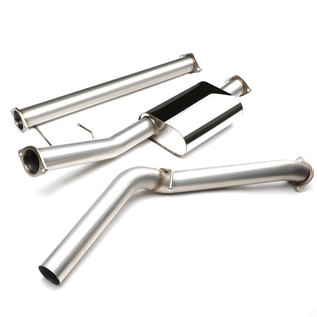 J2 Engineering, 96-99 Chevy Tahoe GMC Yukon 5.7L V8 3 in. OD Catback Exhaust w/Straight Through Muffler