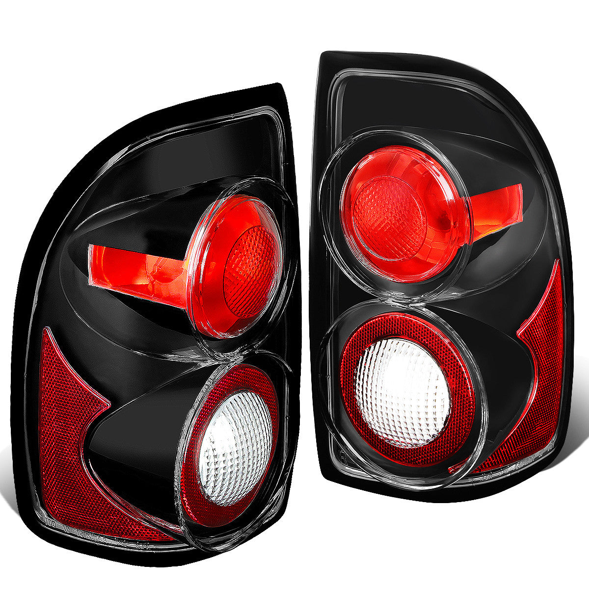 Nuvision Lighting, 97-04 Dodge Dakota Rear Brake Tail Lights - Altezza Style - Black Housing