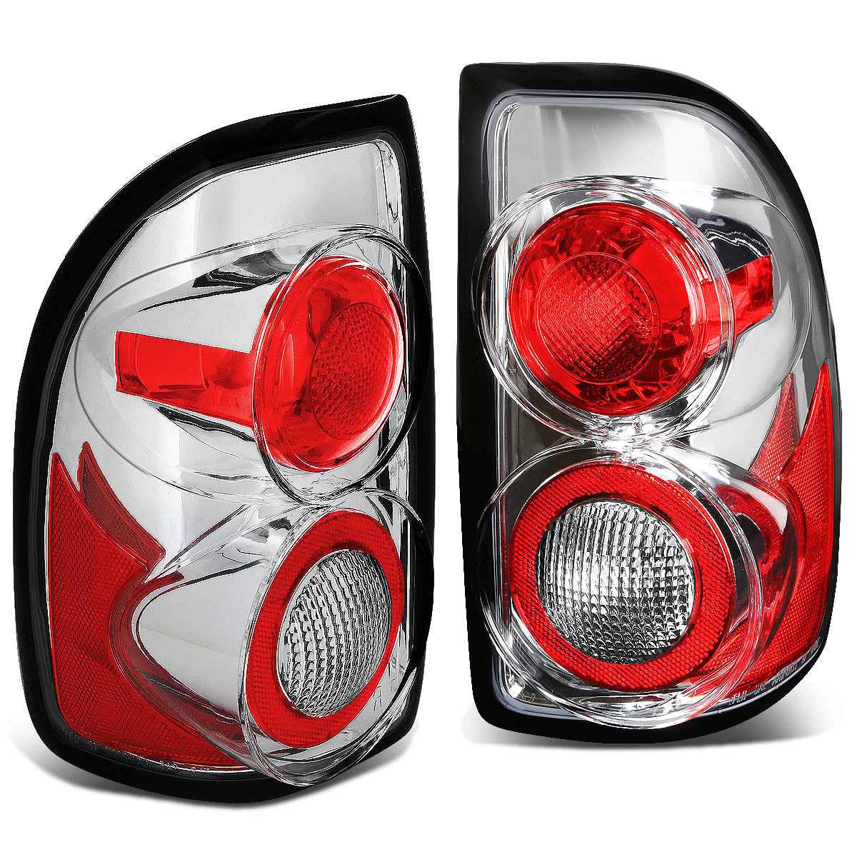 Nuvision Lighting, 97-04 Dodge Dakota Rear Brake Tail Lights - Altezza Style - Chrome Housing