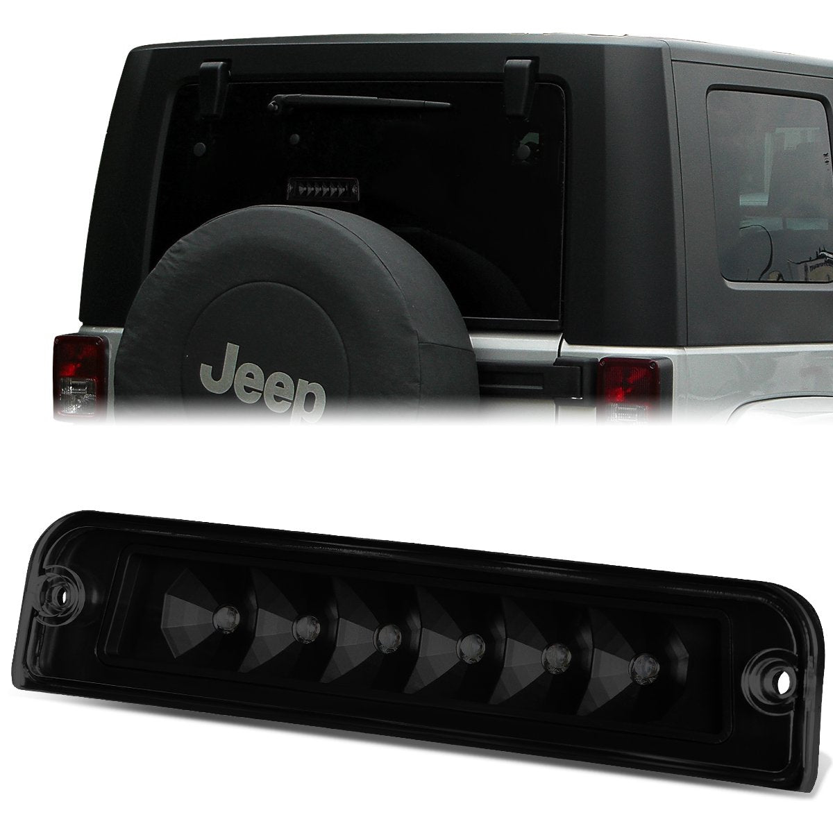 Nuvision Lighting, 97-06 Jeep Wrangler TJ LED 3rd Brake Light - Tinted Lens