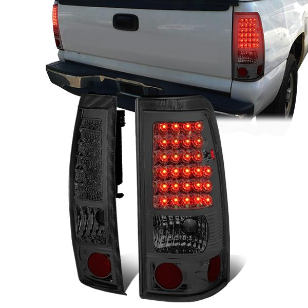 Nuvision Lighting, 99-03 Chevy Silverado GMC Sierra 1500 2500 3500 LED Tail Lights - Smoked