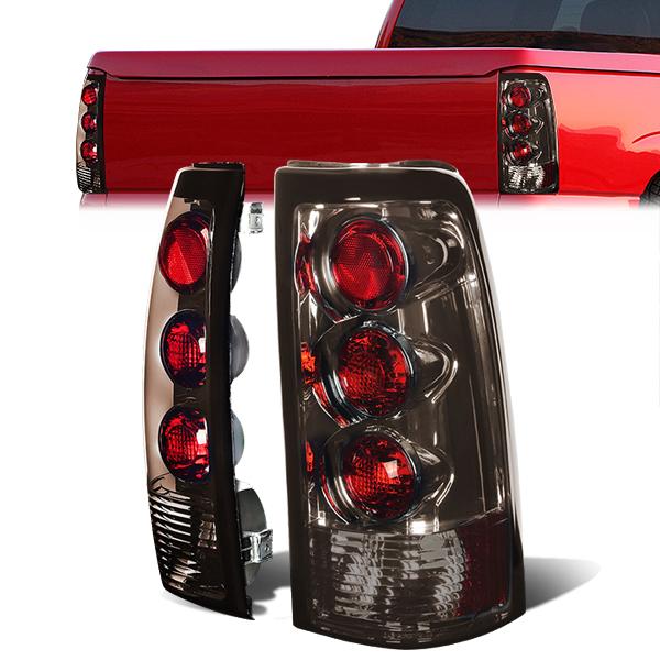 Nuvision Lighting, 99-03 GMC Sierra Chevy Silverado 1500 2500 3500 Tail Lights - Altezza Style - Smoked Housing