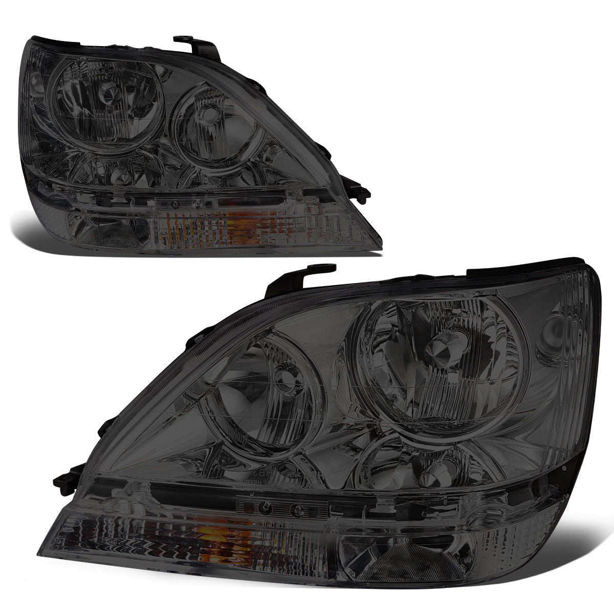 DNA Motoring, 99-03 Lexus RX300 Headlights - Smoked Housing