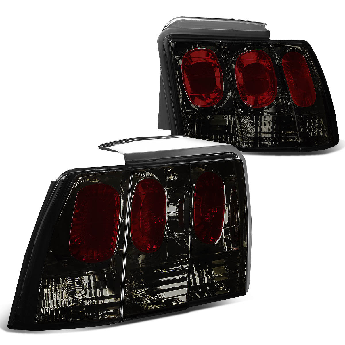 Nuvision Lighting, 99-04 Ford Mustang Rear Brake Tail Lights - Altezza Style - Smoked Housing