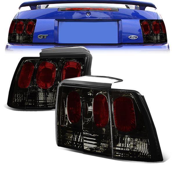 Nuvision Lighting, 99-04 Ford Mustang Rear Brake Tail Lights - Altezza Style - Smoked Housing