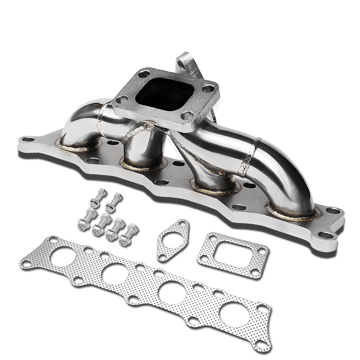 J2 Engineering, 99-06 Audi TT Quattro Base 00-01 Volkswagen Golf GLS 1.8L DOHC T25 Turbo Manifold - Stainless Steel