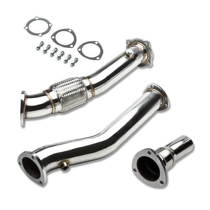 J2 Engineering, 99-06 Audi TT Quattro MK1 TYP 8N 1.8T 20V Turbo Flex Downpipe - Stainless Steel