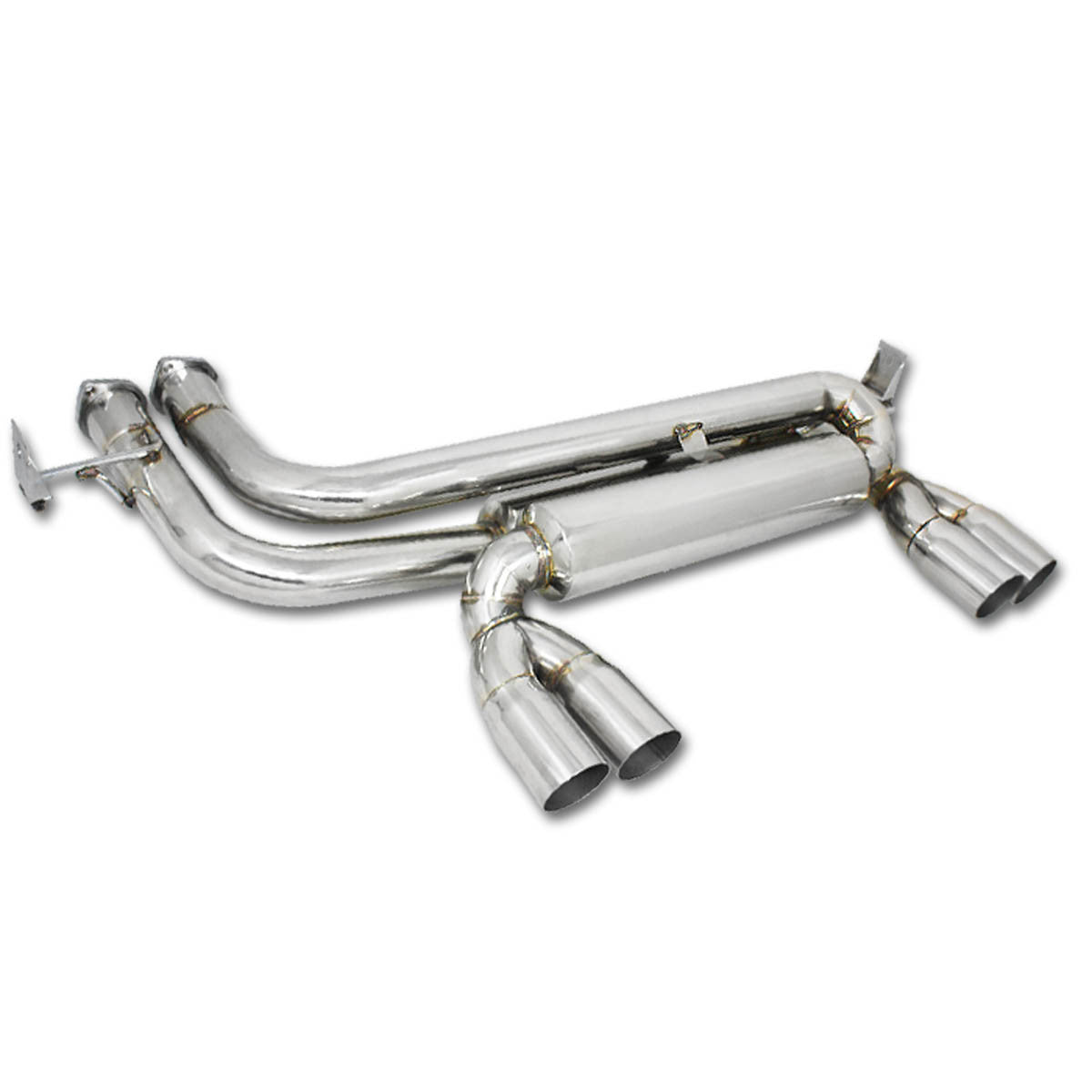 J2 Engineering, 99-06 BMW E46 M3 Catback Exhaust System w/2.75 in. OD Muffler Tip - Stainless Steel