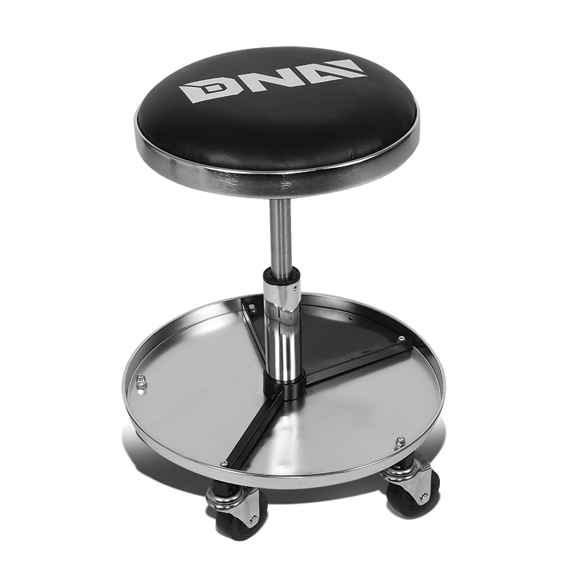 DNA Motoring, Adjustable Rolling Pneumatic Creeper Stool Seat w/Tool Tray