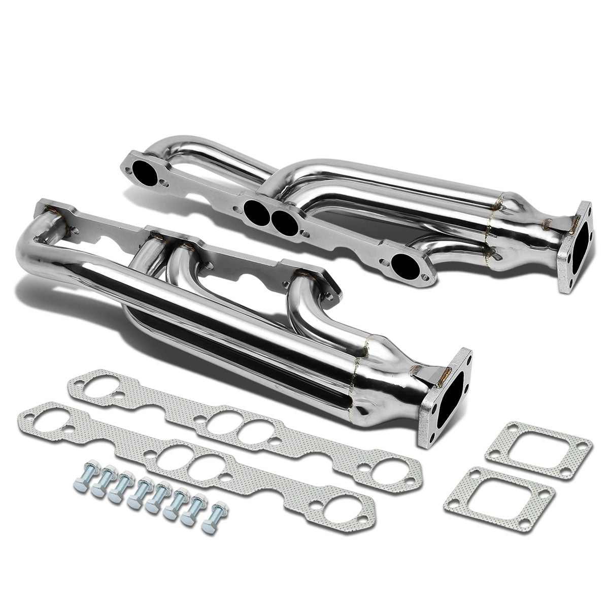 J2 Engineering, Chevy Small Block 283 - 400 SBC V8 Engine T3 Turbo Manifold - Stainless Steel