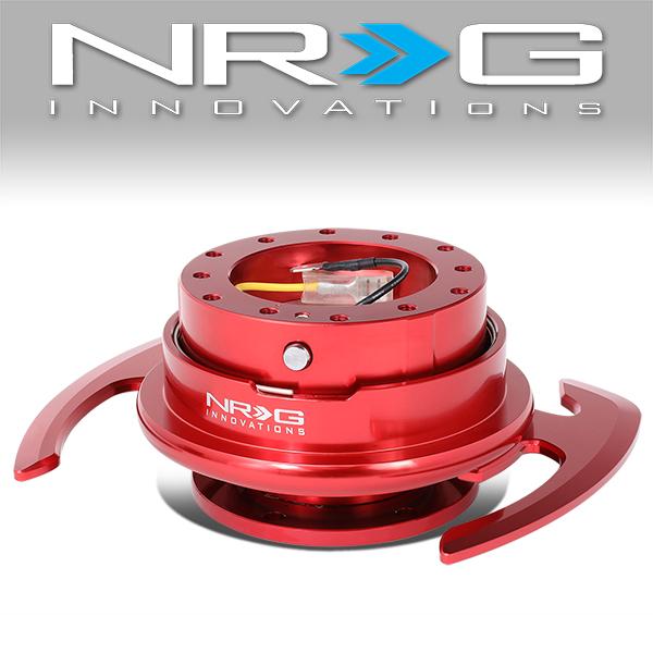 NRG Innovations, Gen 4.0 Steering Wheel Quick Release Adapter w/Hnadle - SRK-700BK-RD