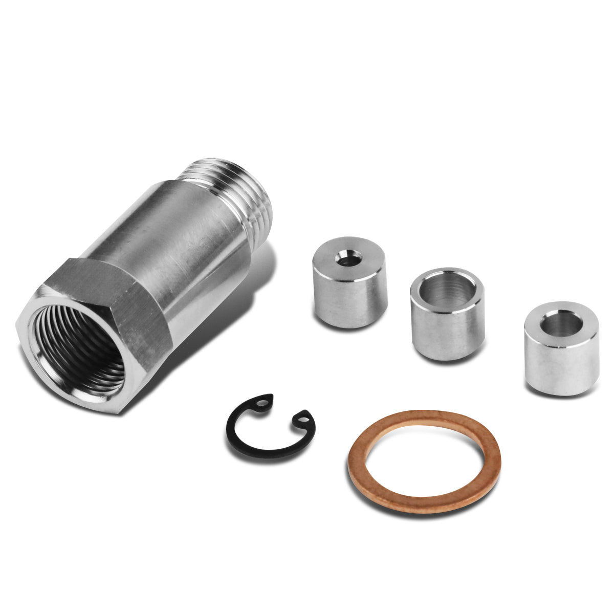 CAAP, M18 x 1.5 Oxygen Sensor Restrictor Fitting+Adjustable O2 Gas Flow Inserts - Stainless Steel