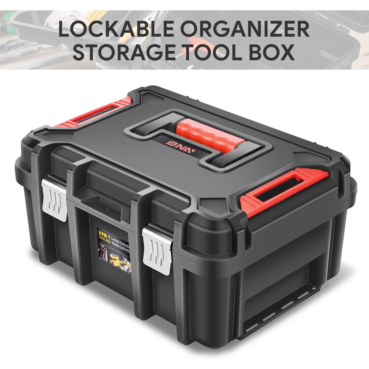 DNA Motoring, Multi-Purpose Tool Box  w/Removable Tray