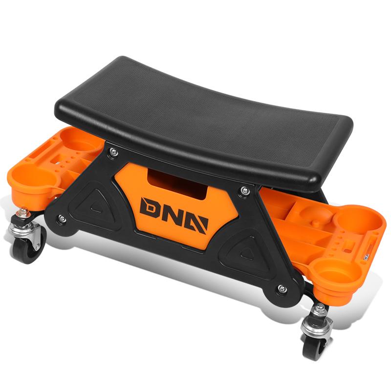 DNA Motoring, Rolling Work Seat Storage Mechanic Stool - 25-1/2 in. X 13 in. X 12 in.