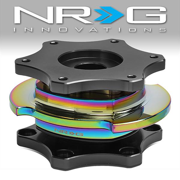 NRG Innovations, SFI 42.1 Spec D Shaped Steering Wheel Quick Release Adapter - Multiple Color Options