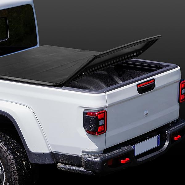 DNA Motoring, Soft Vinyl Tri-Fold Tonneau Cover 2020 Jeep Gladiator