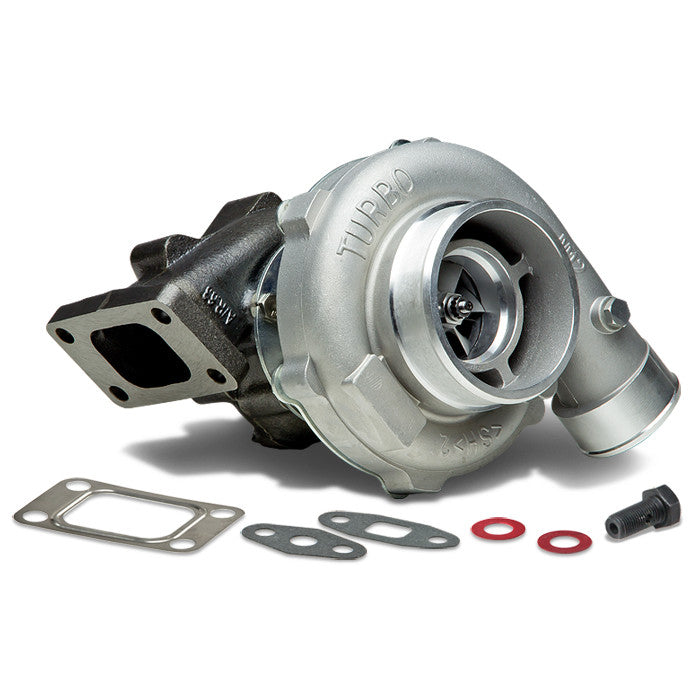 J2 Engineering, T04E Ball Bearing Turbocharger - 4 in. Inlet / 2.5 in. Outlet T3/T4 4-Bolts Flange A/R 0.63