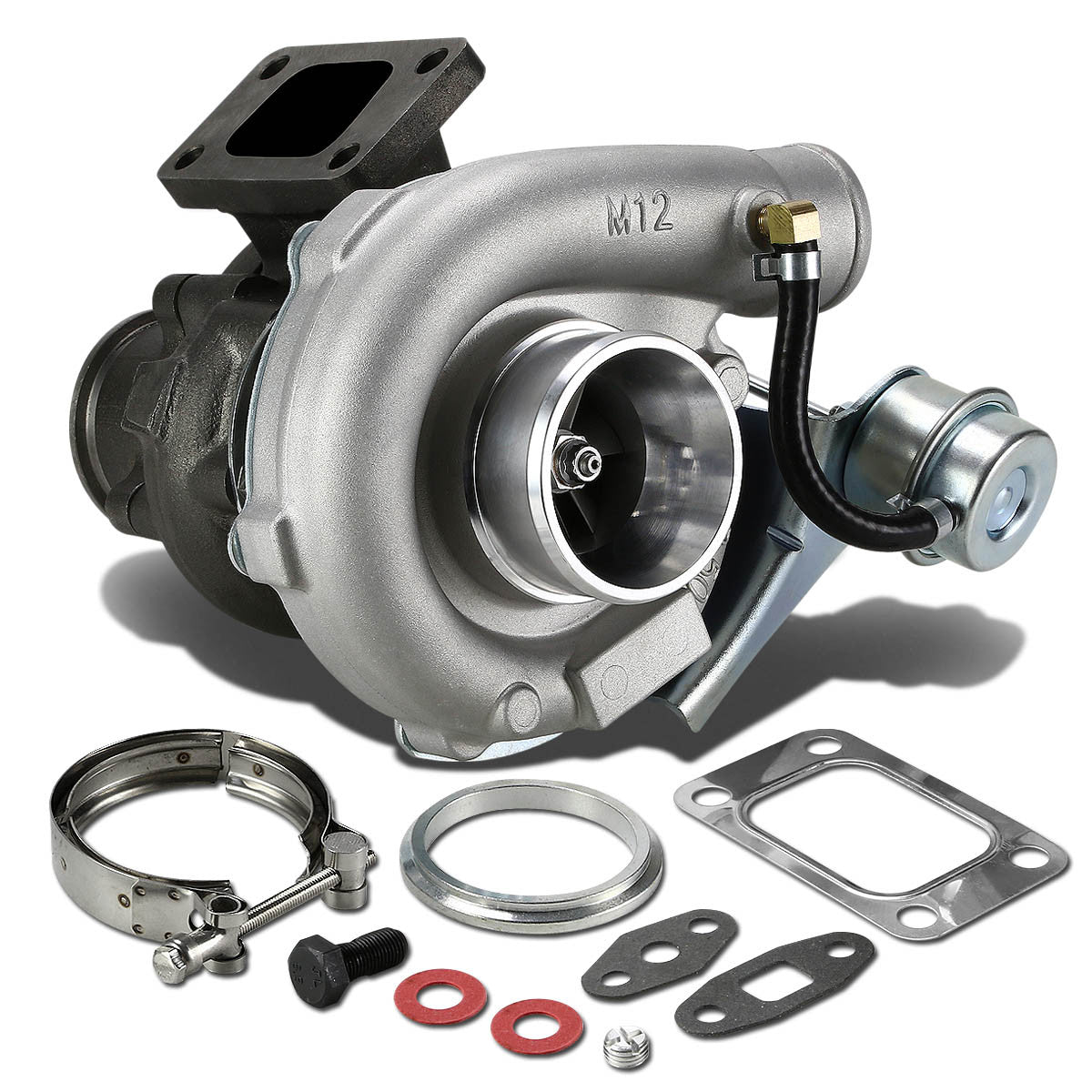 J2 Engineering, T04E Turbocharger - 3 in. Inlet / 2 in. Outlet T3 /T4 4-Bolts Flange A/R 0.63