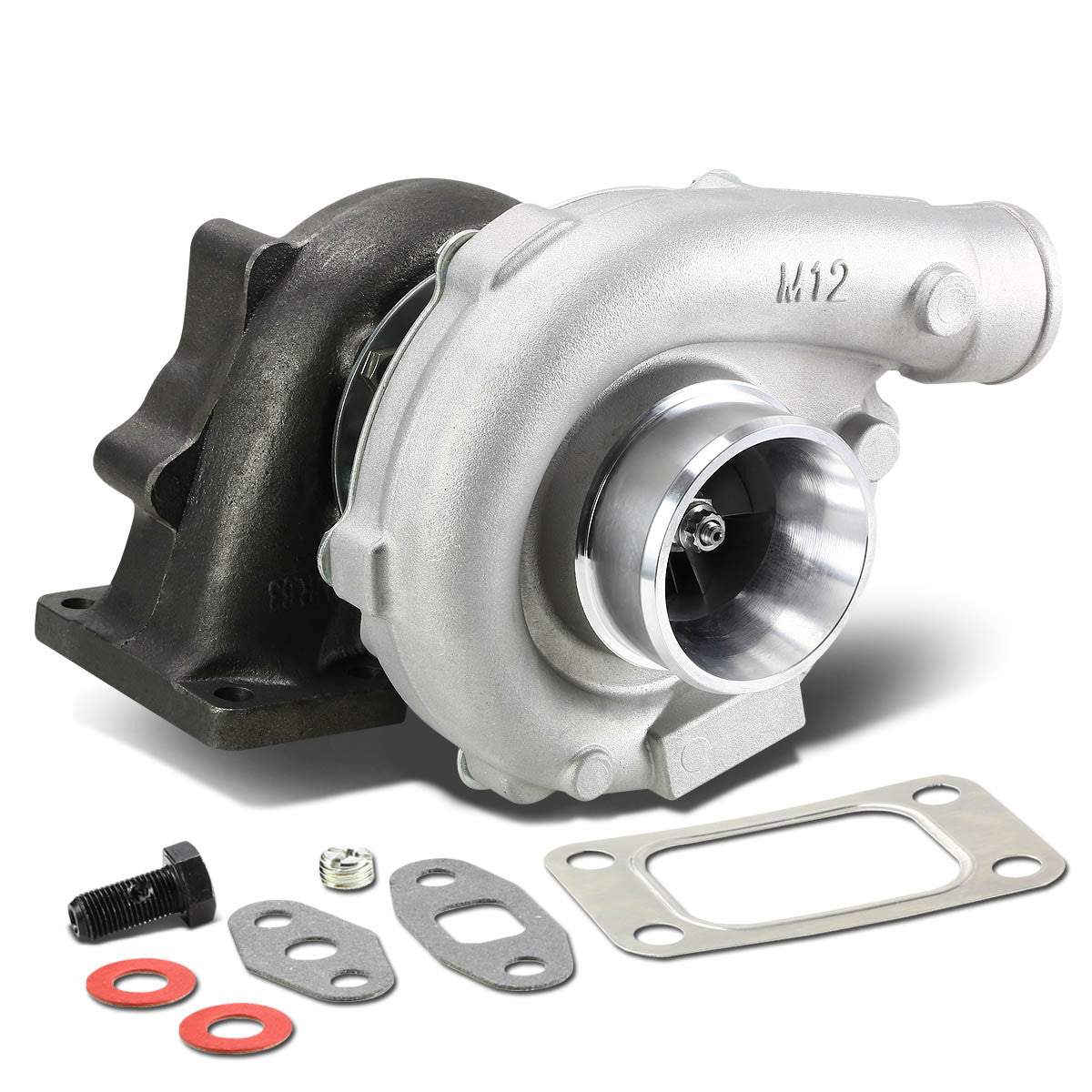 J2 Engineering, T04E Turbocharger - 3 in. Inlet / 2 in. Outlet T3/T4 4-Bolts Flange A/R 0.63