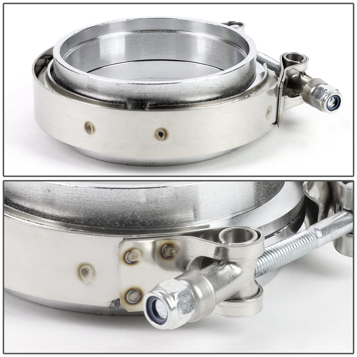 CAAP, T3 to 3" V-Band 90-Degree Turbo Charger Flange Adapter Conversion - Stainless Steel