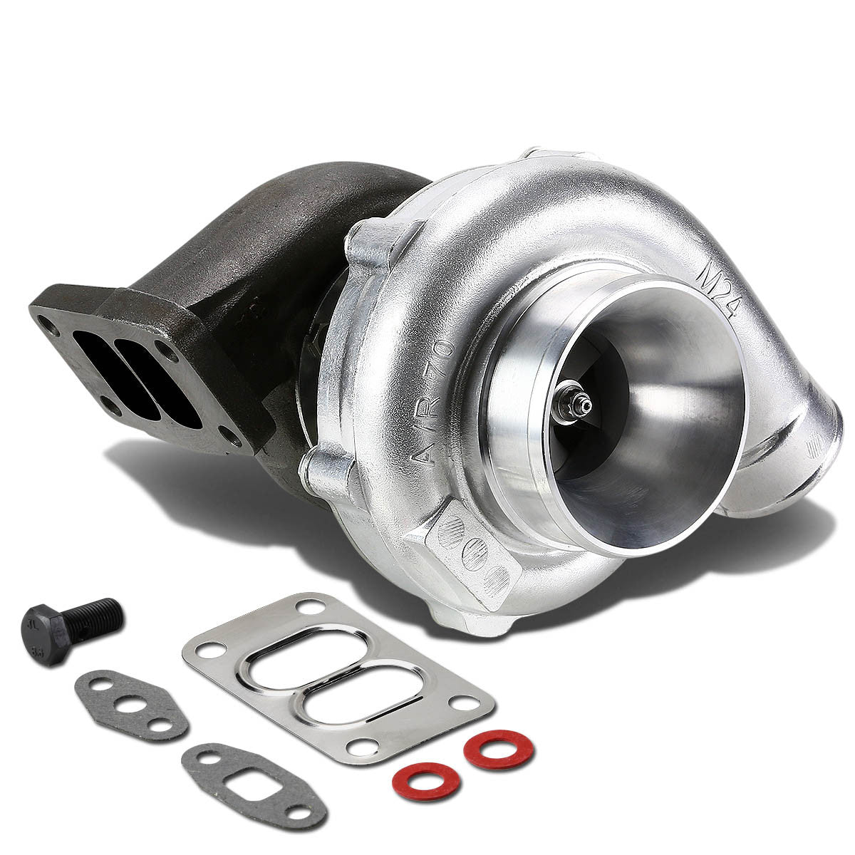 J2 Engineering, T70 Turbocharger - 4 in. Inlet / 2.5 in. Outlet A/R 0.7