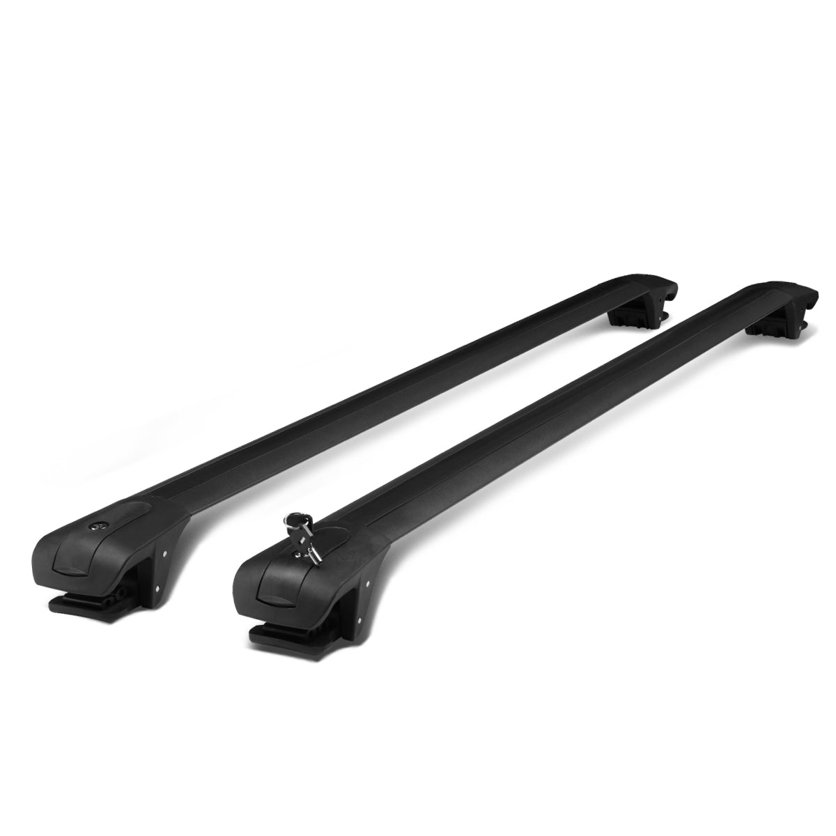 DNA Motoring, Universal Aluminum Cross Bars fits 0.75 in. Thick 1.5 in. Wide Roof Side Rail