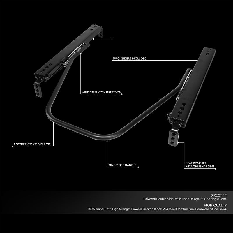 J2 Engineering, Universal Dual Lock Procar Style Racing Bucket Seat Sliders